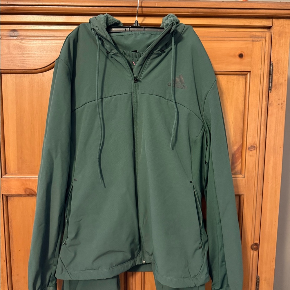 Adidas Women’s Forest Green Windbreaker